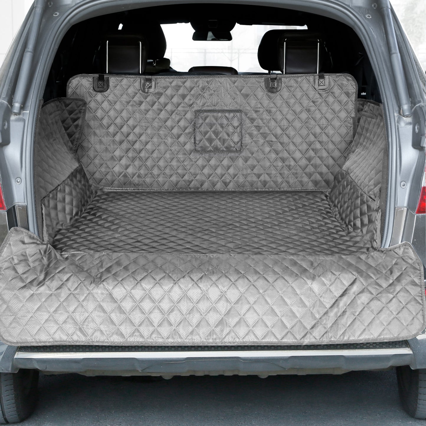 Cargo Liner Standard™ - Waterproof Pet Trunk Mat with 1 Storage Pocket, Black/Brown/Gray