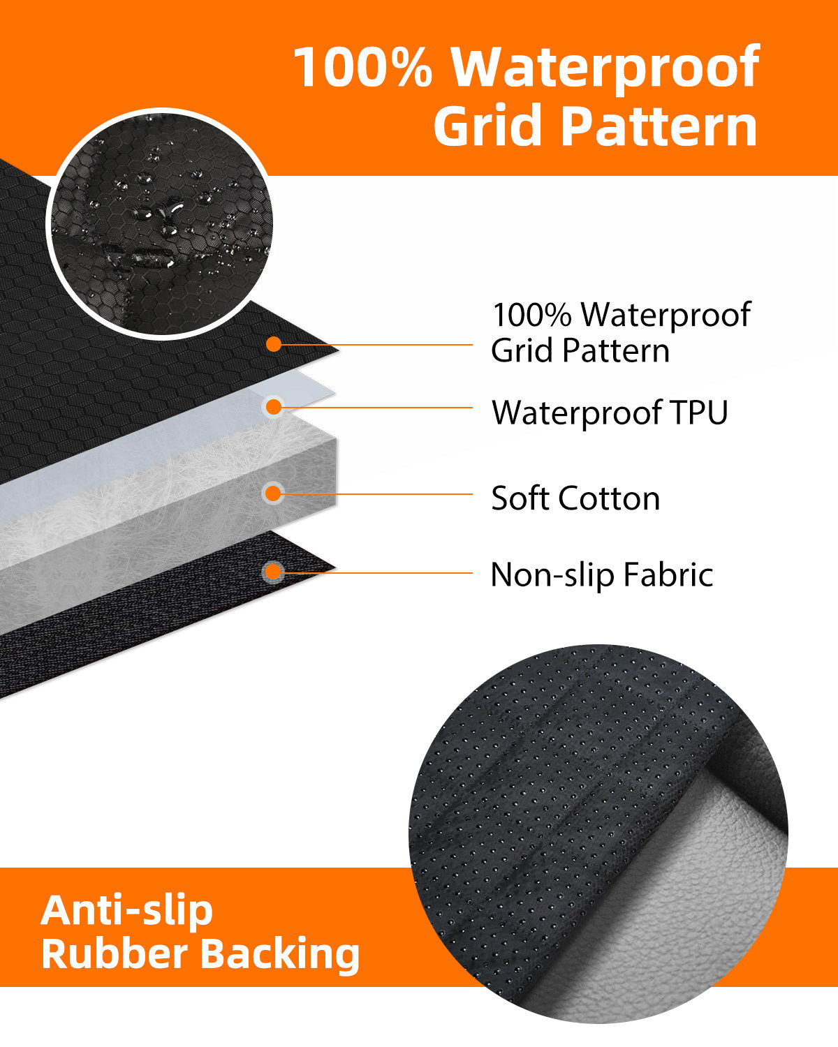 The BackSeat Hammock™ - Waterproof Dog Car Seat Cover with Mesh Window