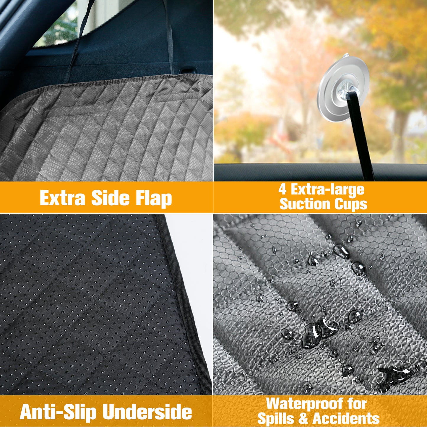 Cargo Liner Standard™ - Waterproof Pet Trunk Mat with 1 Storage Pocket, Black/Brown/Gray
