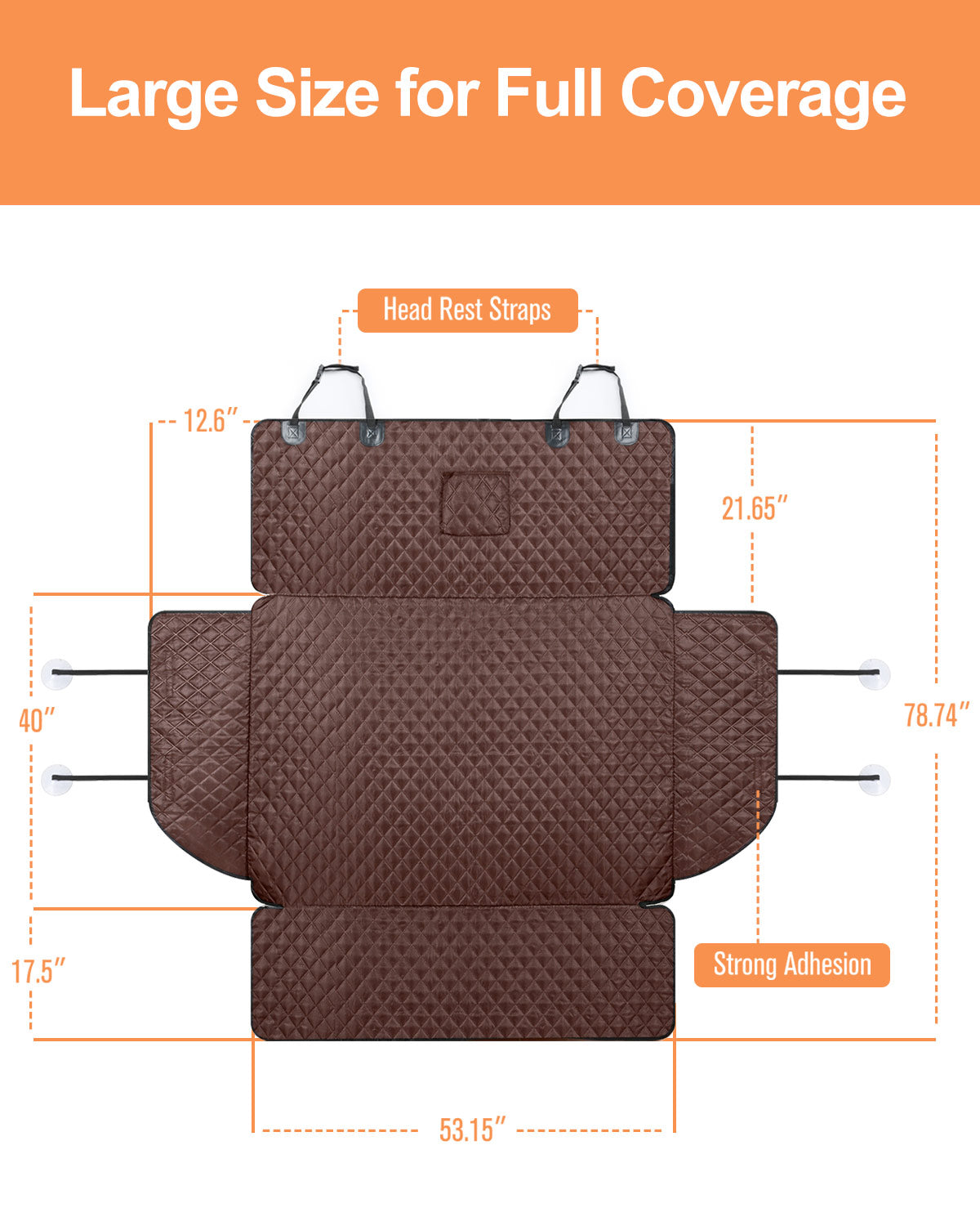 Cargo Liner Standard™ - Waterproof Pet Trunk Mat with 1 Storage Pocket, Black/Brown/Gray