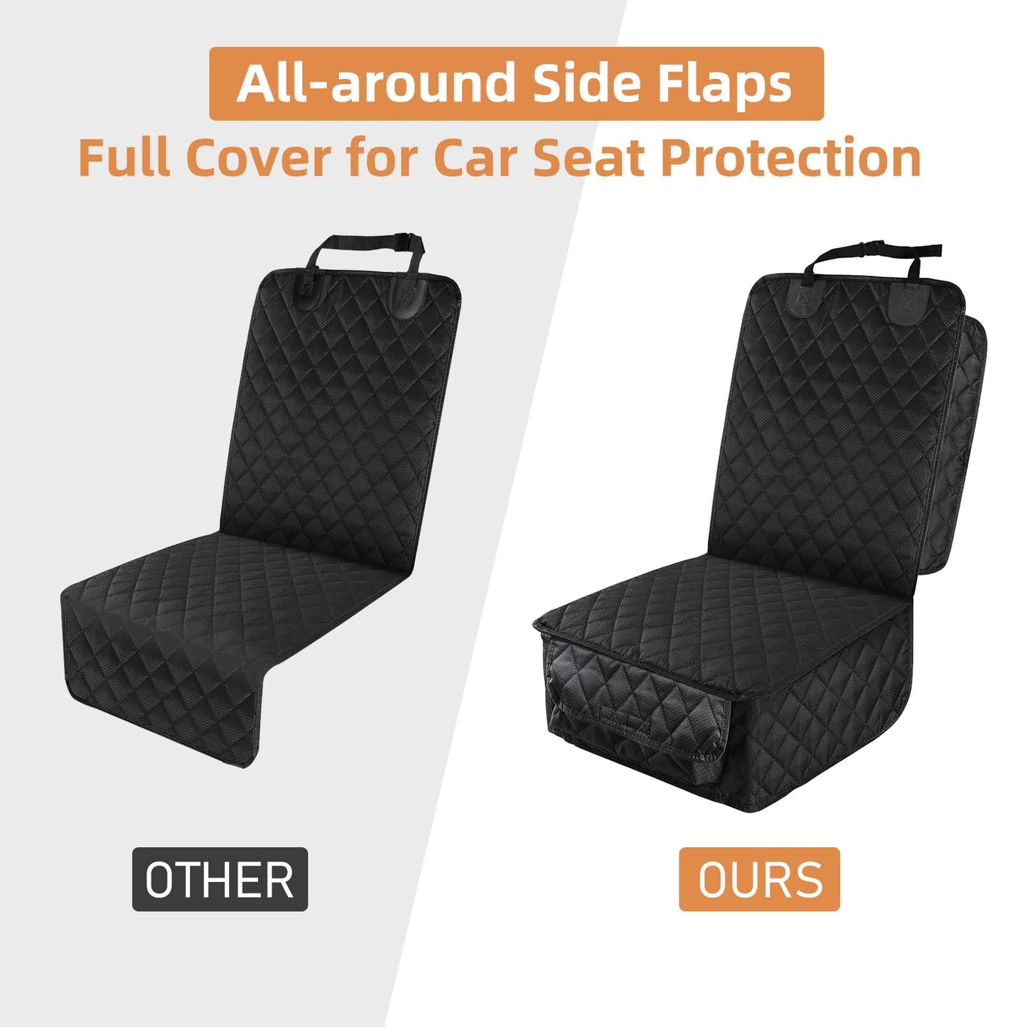 Front Seat Defender™ - Single Dog Car Seat Cover with Side Flaps