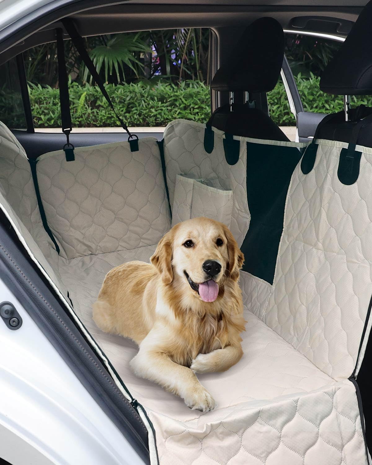 The BackSeat Hammock™ - Waterproof Dog Car Seat Cover with Mesh Window
