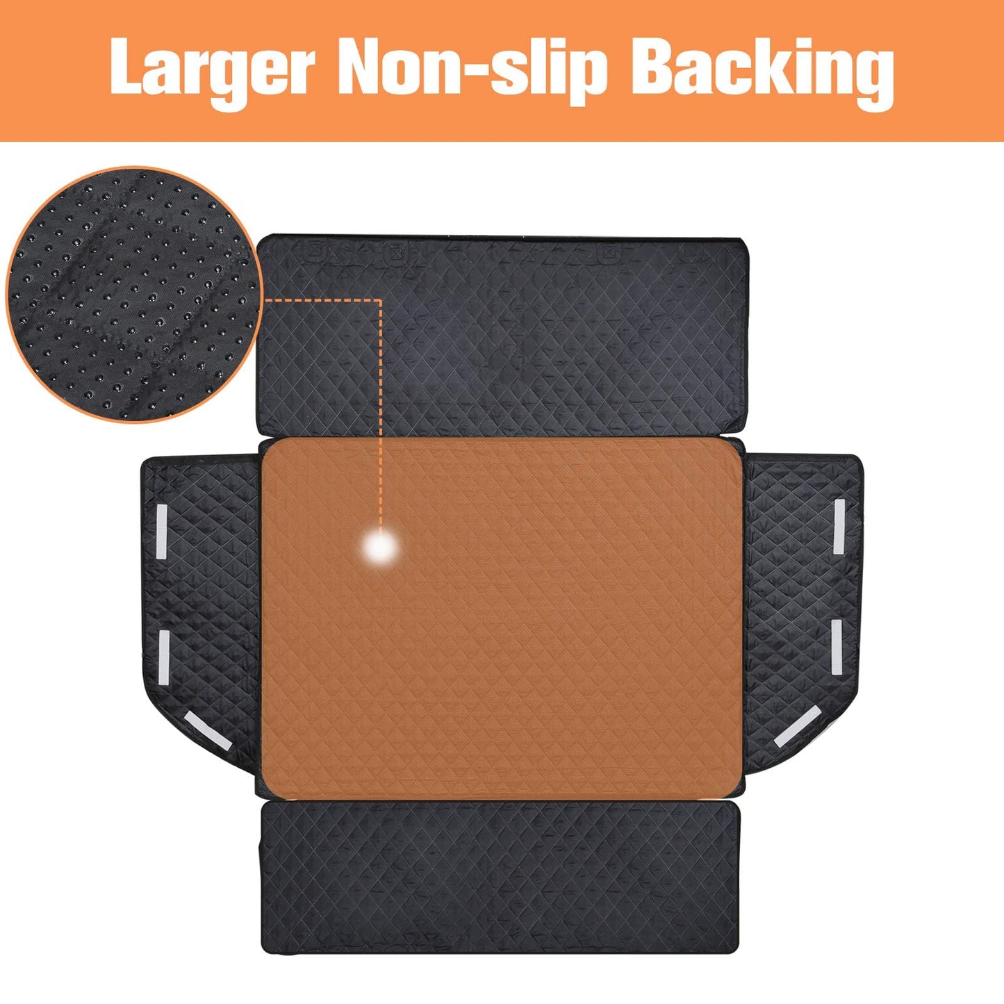 Cargo Liner Standard™ - Waterproof Pet Trunk Mat with 1 Storage Pocket, Black/Brown/Gray