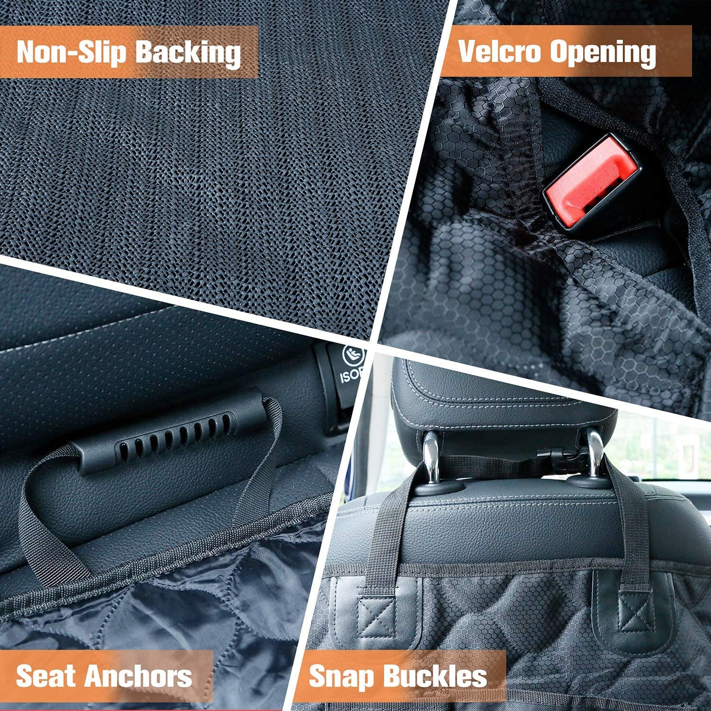 The BackSeat Hammock™ - Waterproof Dog Car Seat Cover with Mesh Window