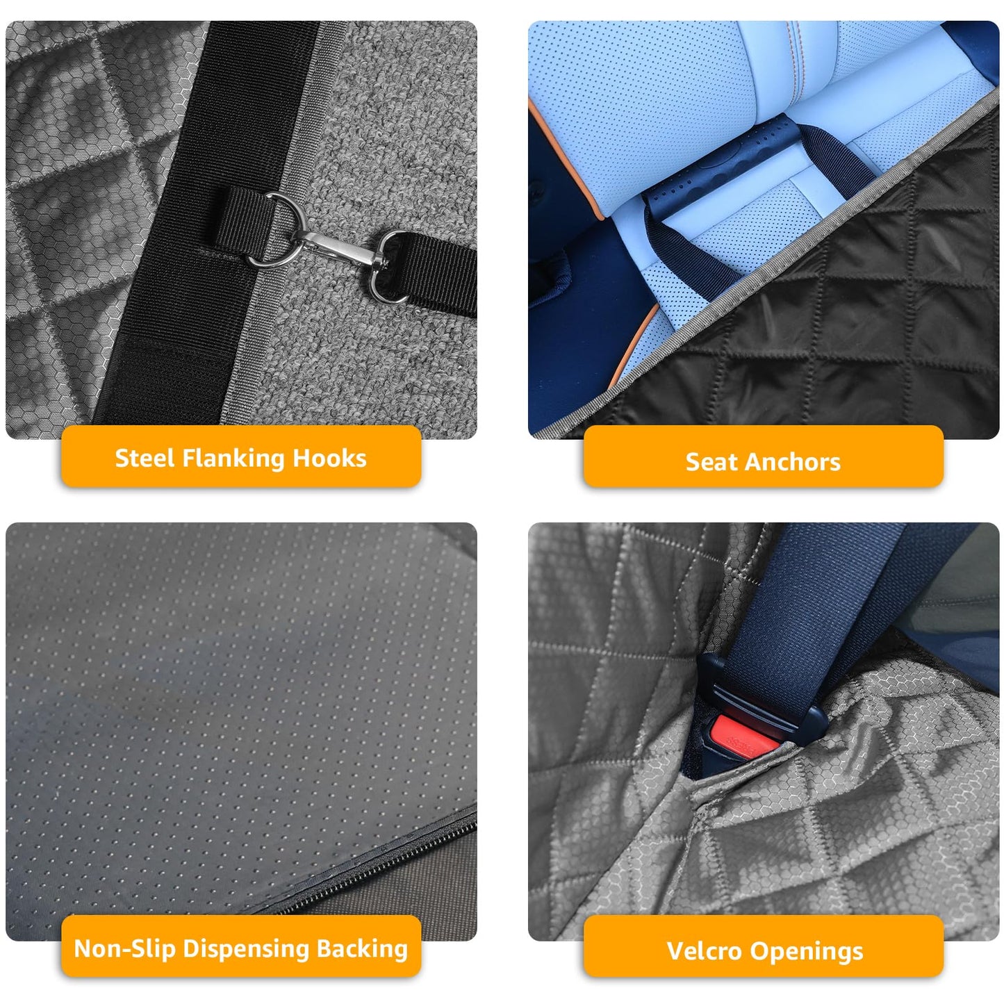 The VistaBed™ - Dog Car Seat with 3 Mesh Windows & Hard Bottom