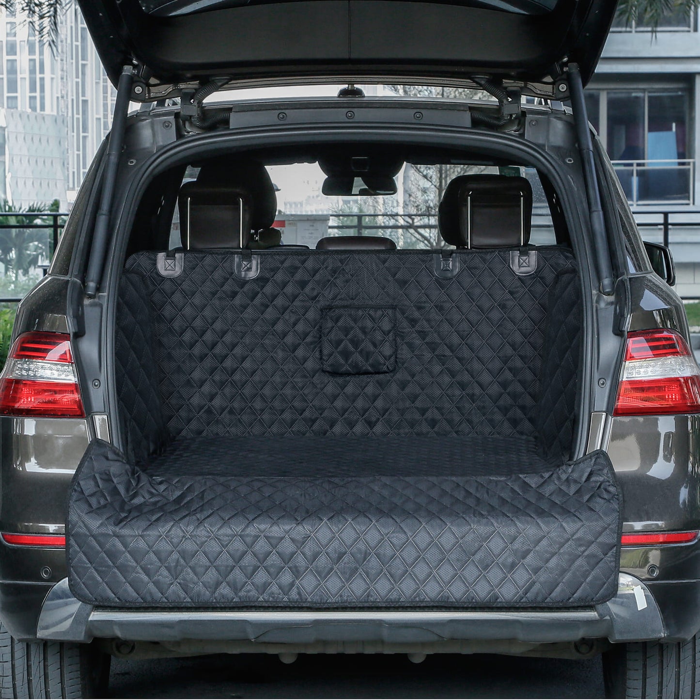 Cargo Liner Standard™ - Waterproof Pet Trunk Mat with 1 Storage Pocket, Black/Brown/Gray PT4007