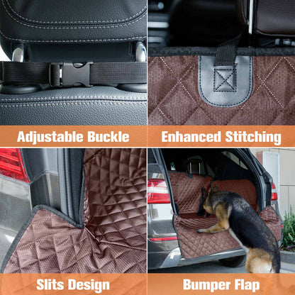 Cargo Liner Standard™ - Waterproof Pet Trunk Mat with 1 Storage Pocket, Black/Brown/Gray PT4007