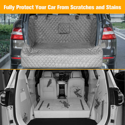 Cargo Liner Standard™ - Waterproof Pet Trunk Mat with 1 Storage Pocket, Black/Brown/Gray PT4007