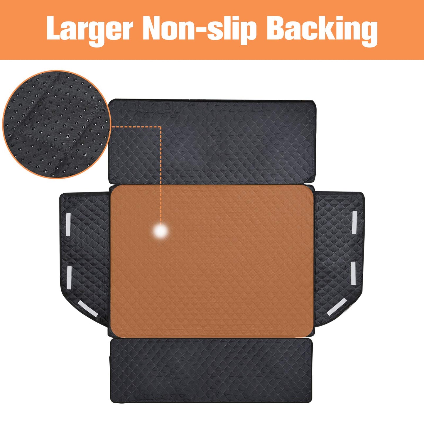 Cargo Liner Standard™ - Waterproof Pet Trunk Mat with 1 Storage Pocket, Black/Brown/Gray PT4007