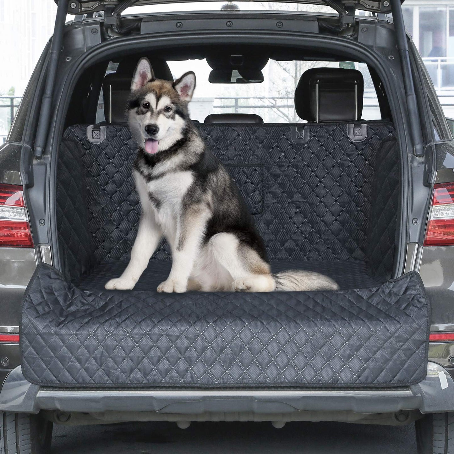 Cargo Liner Standard™ - Waterproof Pet Trunk Mat with 1 Storage Pocket, Black/Brown/Gray PT4007