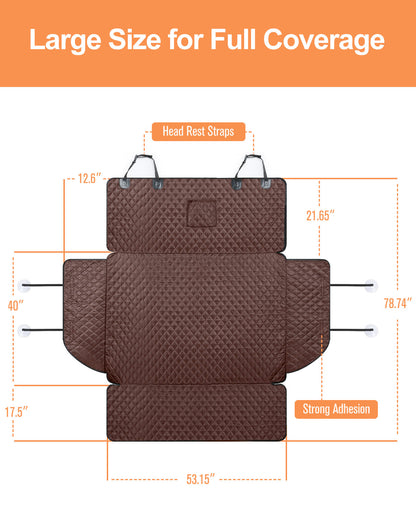 Cargo Liner Standard™ - Waterproof Pet Trunk Mat with 1 Storage Pocket, Black/Brown/Gray PT4007