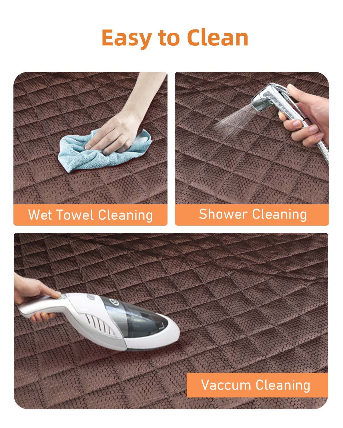 Cargo Liner Standard™ - Waterproof Pet Trunk Mat with 1 Storage Pocket, Black/Brown/Gray PT4007