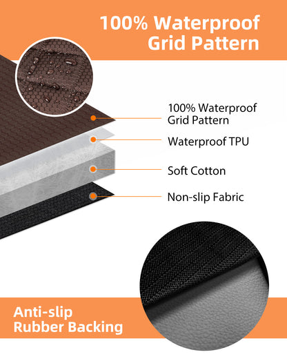 Cargo Liner Standard™ - Waterproof Pet Trunk Mat with 1 Storage Pocket, Black/Brown/Gray PT4007