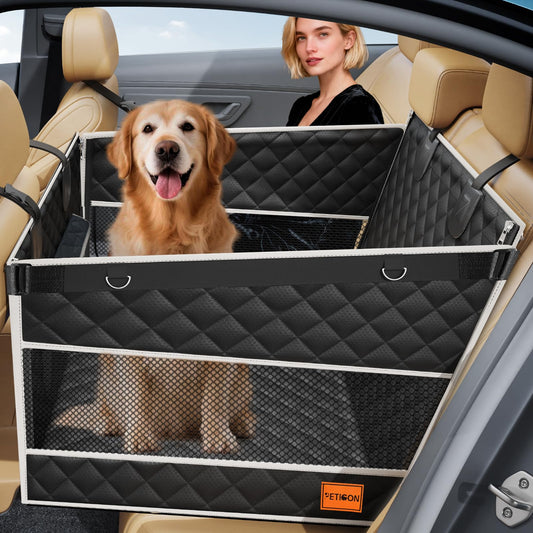 The UniComfort™ - Dog Car Seat with Seamless Base & 2 Mesh Windows