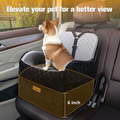 The Cloud Rider™ - 6" Memory Foam Booster Seat for Small-Medium Dogs