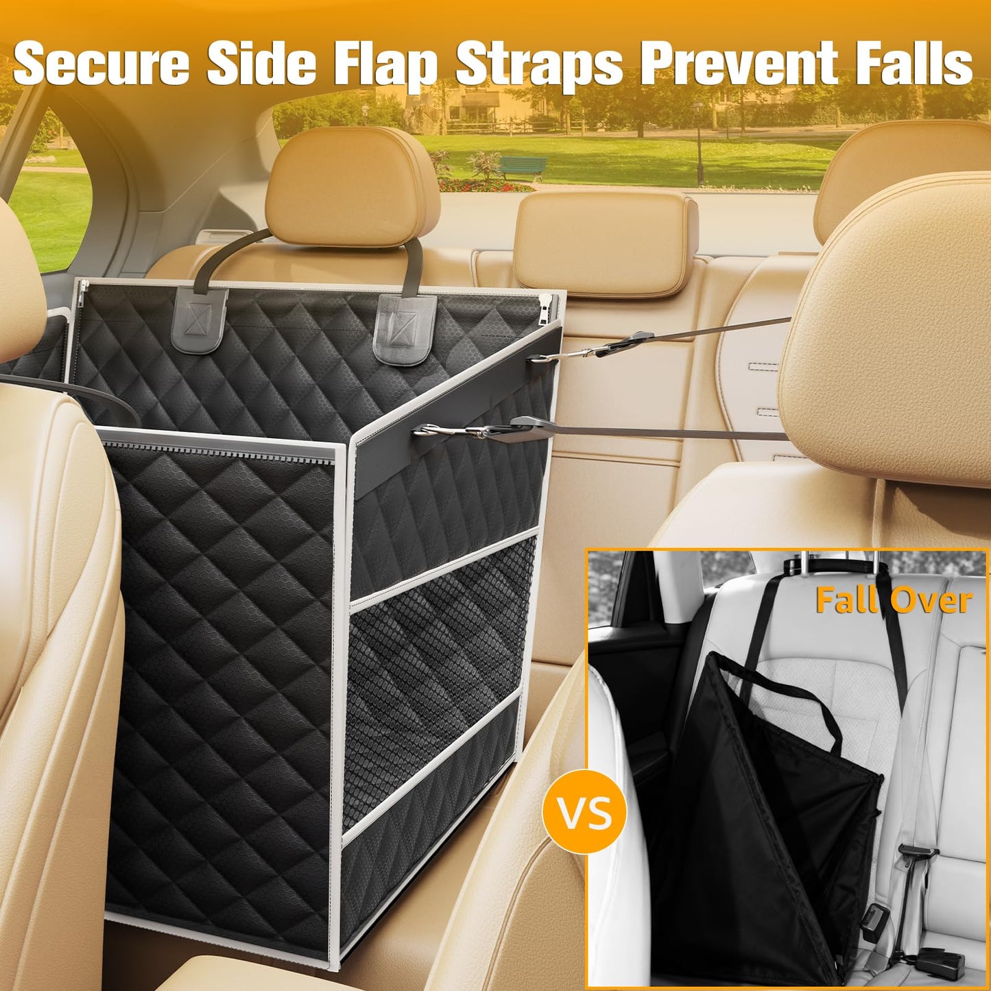 The UniComfort™ - Dog Car Seat with Seamless Base & 2 Mesh Windows