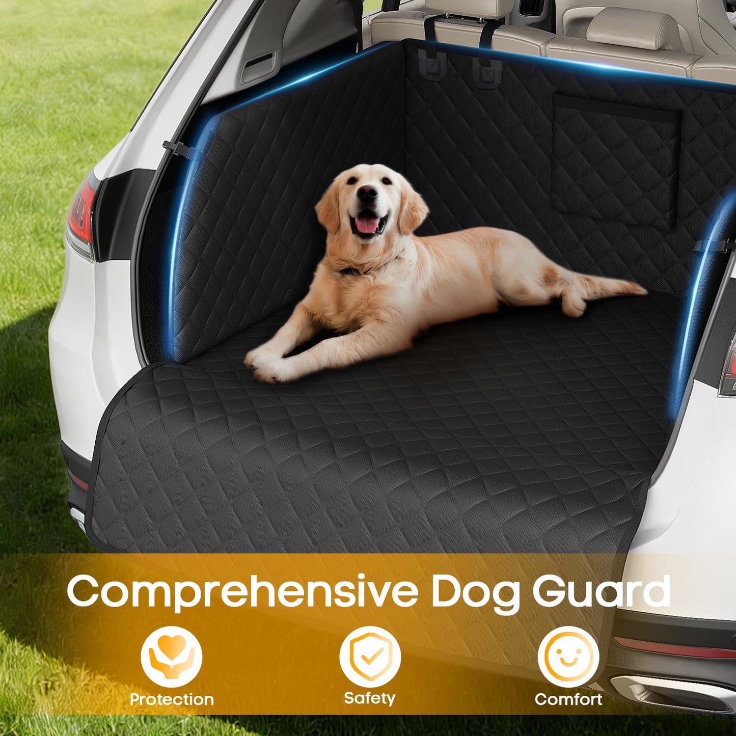 CargoGuardian™  - Full-Coverage, Non-Slip Cargo Mat with Side Cushions & Bumper Guard