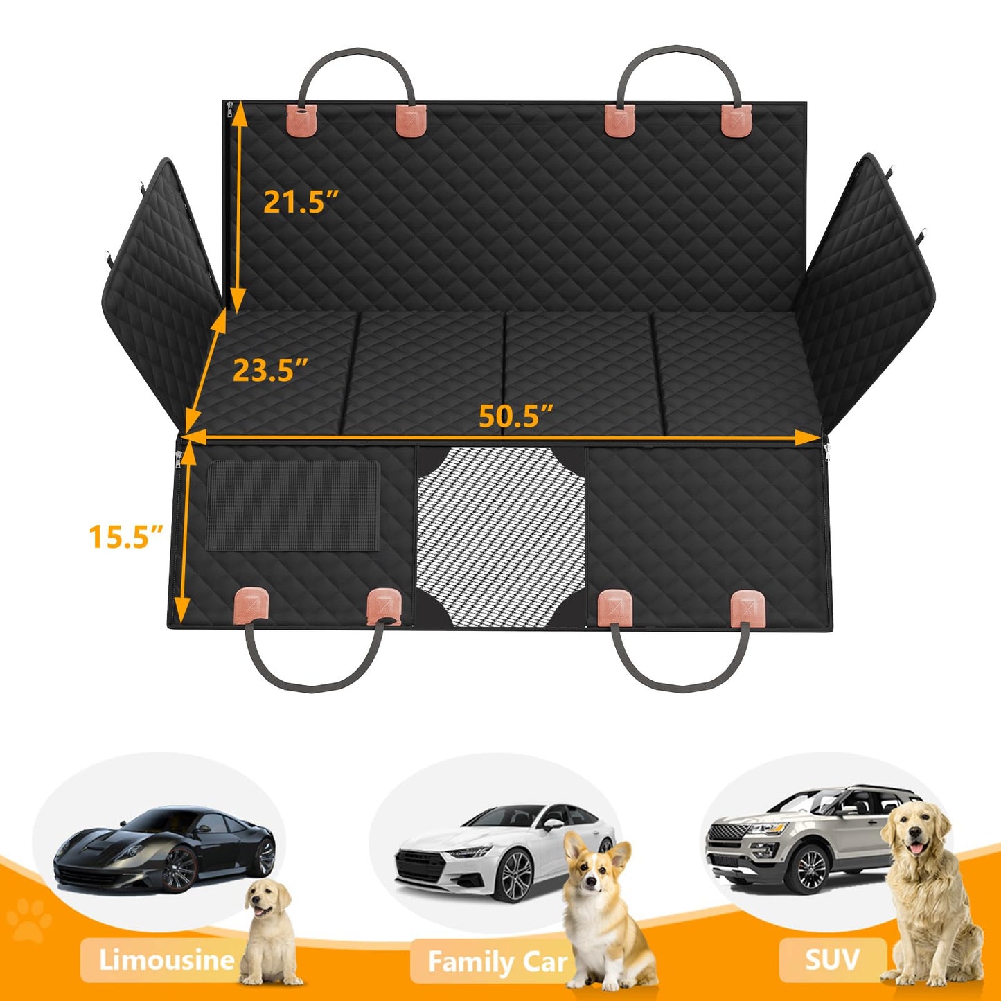 The ExtenderBed™ - 400 lbs Capacity Dog Car Bed