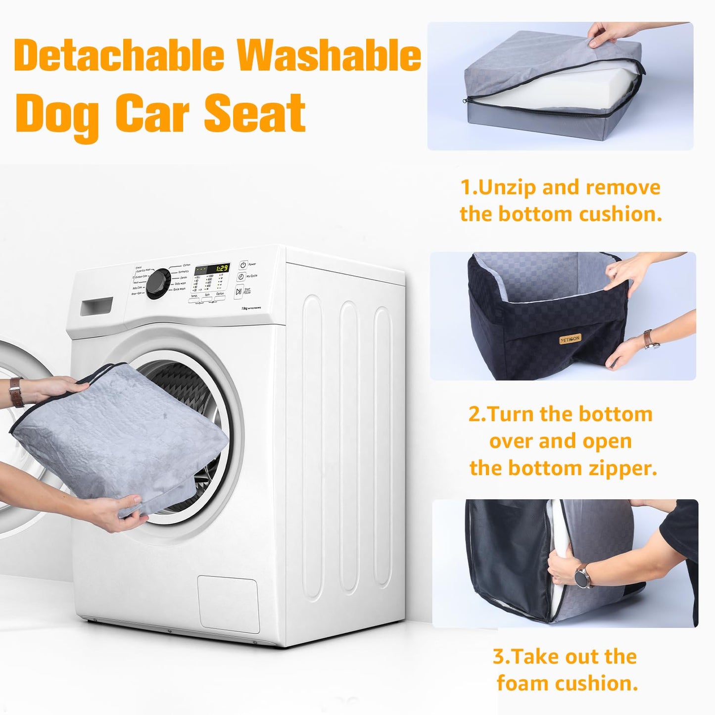 The Cloud Rider™ - 6" Memory Foam Booster Seat for Small-Medium Dogs