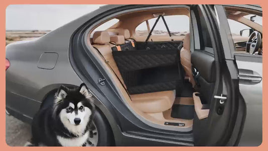 The VistaBed™ - Dog Car Seat with 3 Mesh Windows & Hard Bottom